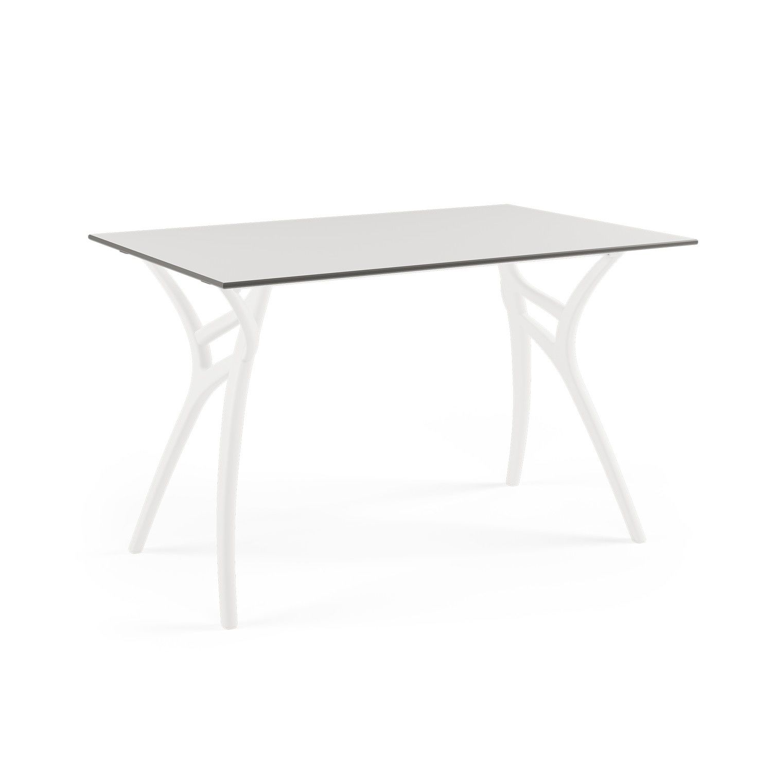 Beyaz Compact Laminat Dış Mekan Masası 77x120 cm