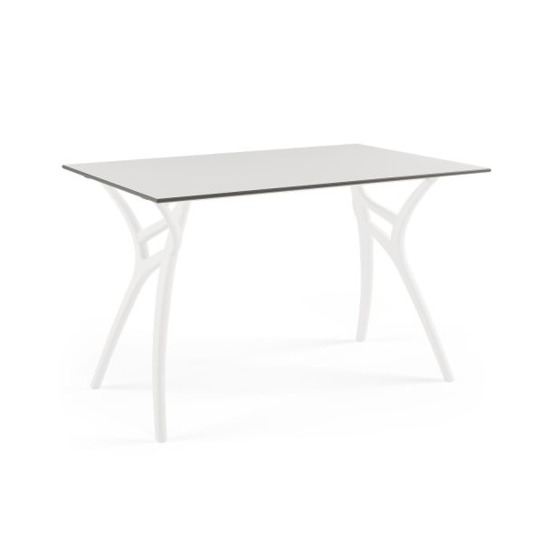 Beyaz Compact Laminat Dış Mekan Masası 77x120 cm