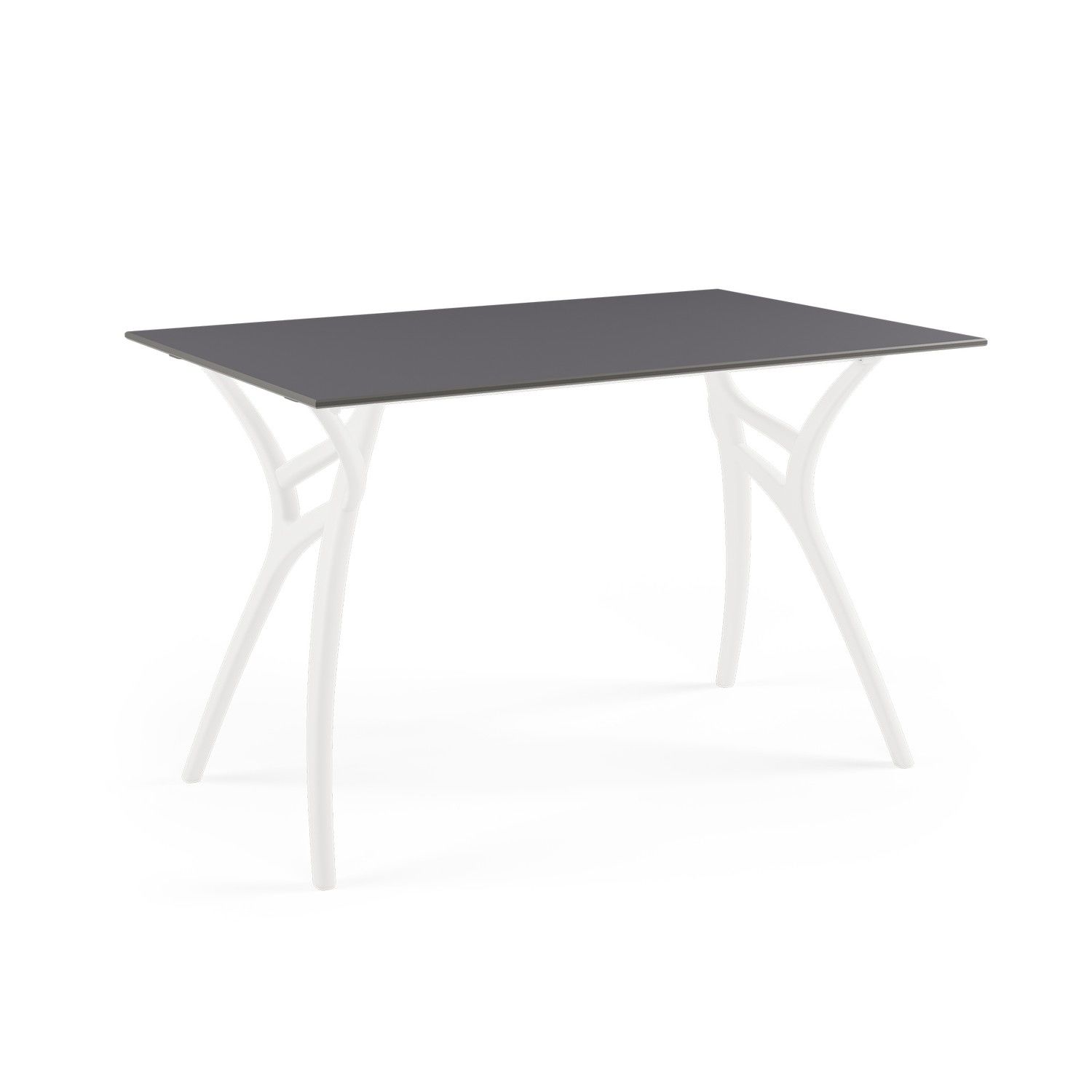 Antrasit Compact Laminat Bahçe Masası 77x120 cm