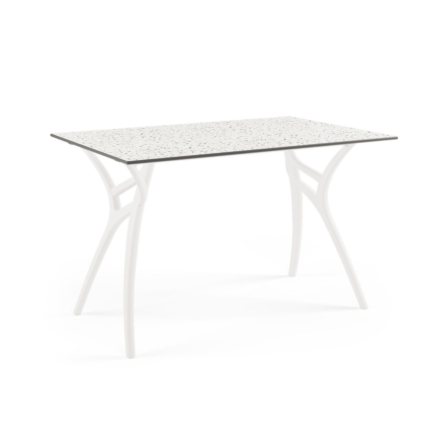 Terrazzo Mermer Compact Laminat Bahçe Masası 77x120 cm