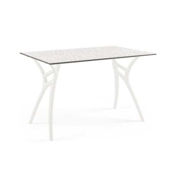 Terrazzo Mermer Compact Laminat Bahçe Masası 77x120 cm
