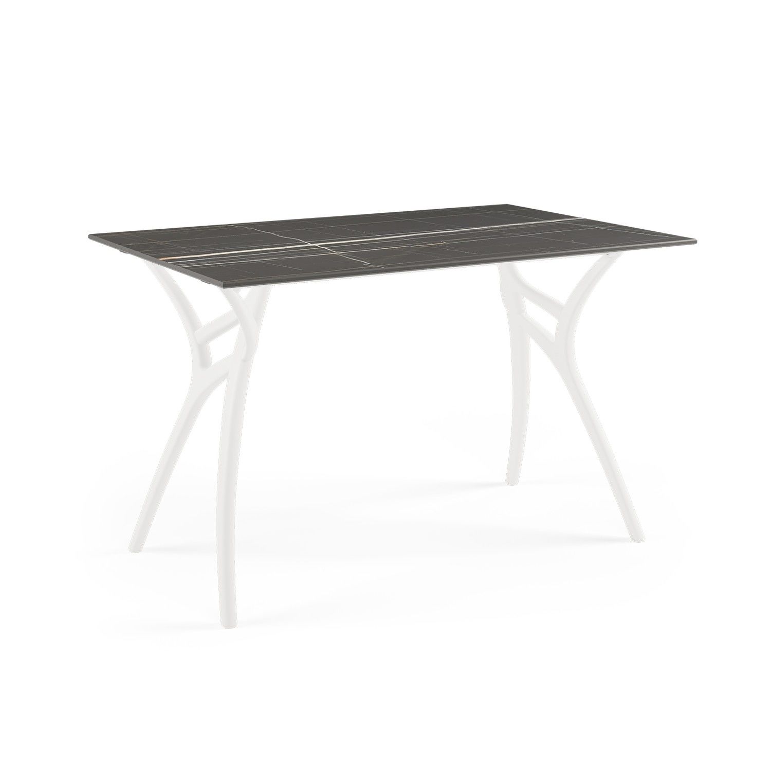 Siyah Mermer Compact Laminat Mutfak Masası 77x120 cm