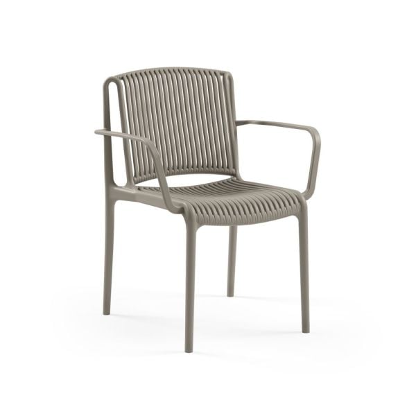 Vizon Dış Mekan Bahçe Masa Sandalye Takımı 4 Kişilik Katlanır 80x80 cm – Paslanmaz, Otel & Restoran İçin Dayanıklı Set