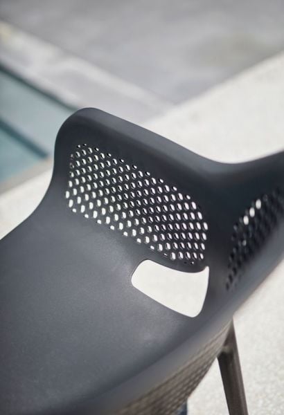 Antrasit Gri Dış Mekan Bahçe Cafe Sandalyesi Plastik