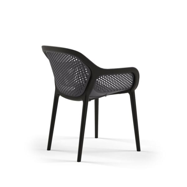 Antrasit Gri Dış Mekan Bahçe Cafe Sandalyesi Plastik