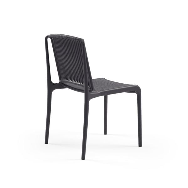 Antrasit Renk Katlanabilir Dış Mekan Bahçe Masa Sandalye Takımı 4 Kişilik 80x80 cm – Paslanmaz Otel, Restaurant, Cafe, Balkon ve Teras Seti