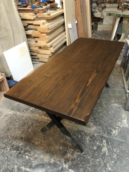 Koyu Ceviz Rengi Kütük Masa 70x150.cm