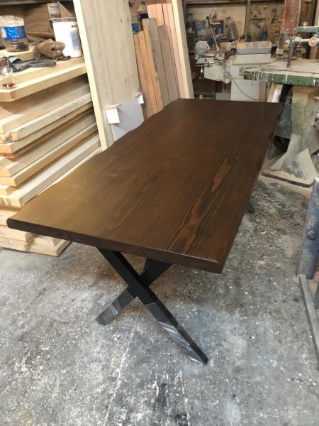 Koyu Ceviz Rengi Kütük Masa 70x150.cm