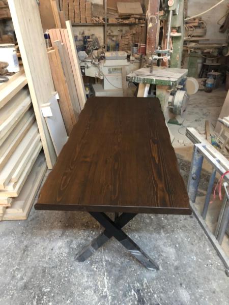 Koyu Ceviz Rengi Kütük Masa 70x150.cm