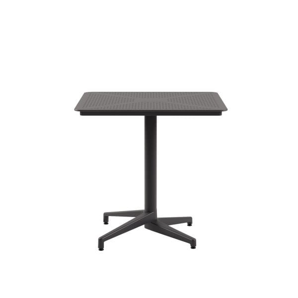 Antrasit Renk Katlanabilir Dış Mekan Bahçe Masa Sandalye Takımı 4 Kişilik 80x80 cm – Paslanmaz Otel, Restaurant, Cafe, Balkon ve Teras Seti