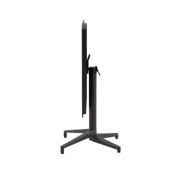 Antrasit Renk Katlanabilir Dış Mekan Bahçe Masa Sandalye Takımı 4 Kişilik 80x80 cm – Paslanmaz Otel, Restaurant, Cafe, Balkon ve Teras Seti