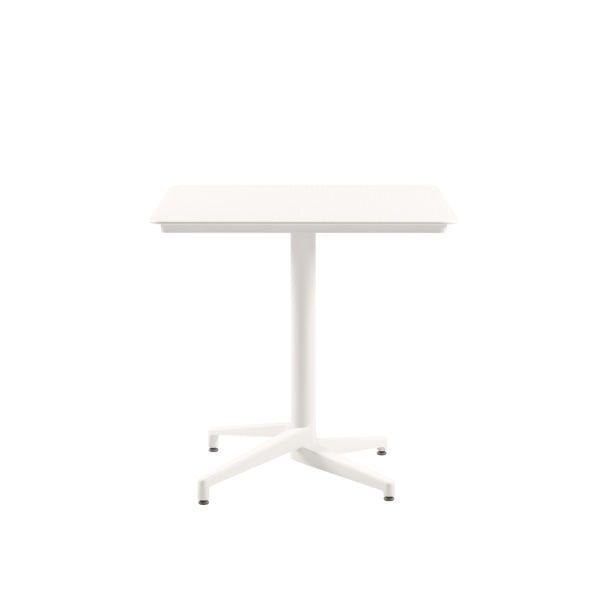 Beyaz Renk 4 Kişilik Katlanabilir Dış Mekan Bahçe Masa Sandalye Takımı 80x80 cm | Paslanmaz Balkon, Teras, Cafe, Restoran Seti