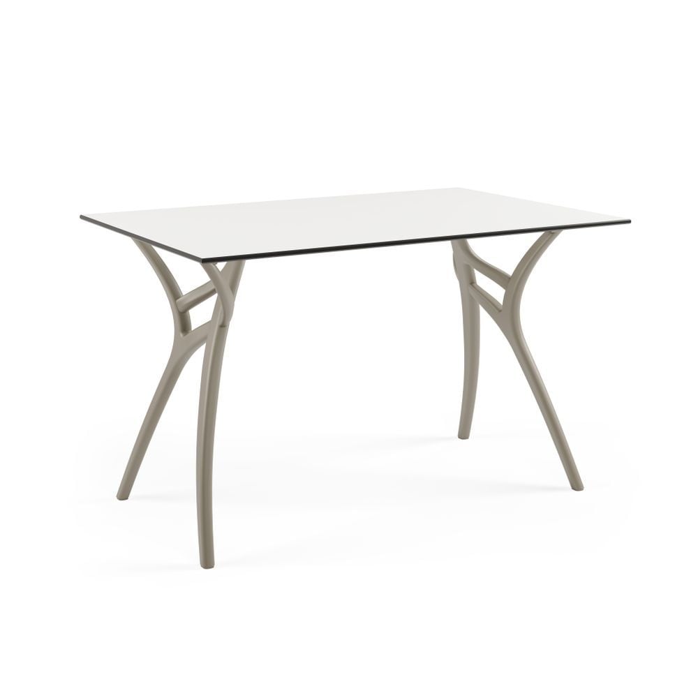 Beyaz Compact Mutfak Masası Vizon Ayak 77x120