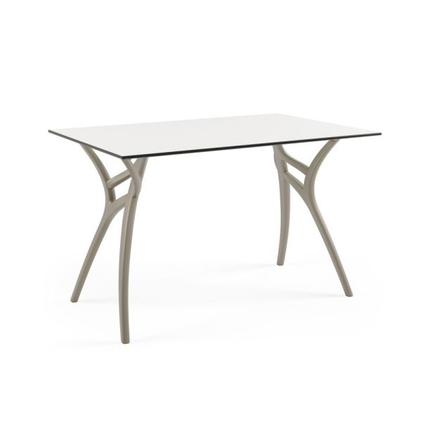 Beyaz Compact Mutfak Masası Vizon Ayak 77x120