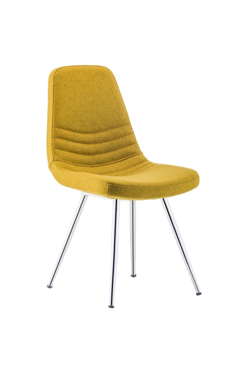 Parker Ergonomik Yeşil Kaşe Kumaşlı Mutfak Sandalyesi Poliüretan Sünger Metal Krom Konik Ayaklar