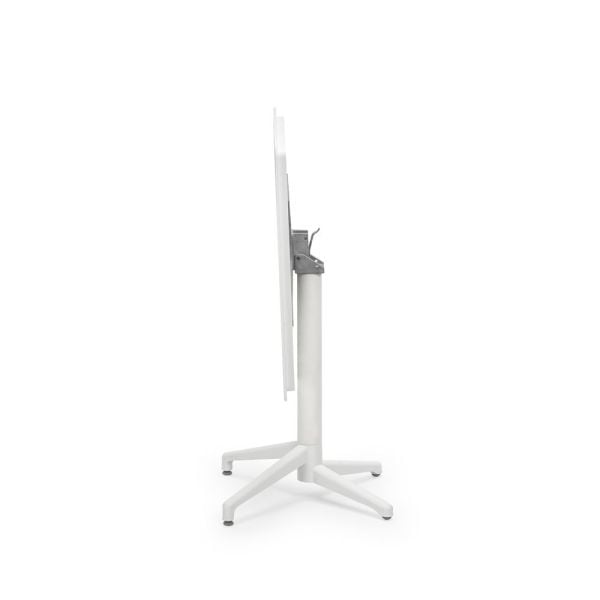 Beyaz Katlanır Dış Mekan Bahçe Masa Sandalye Takımı 2 Kişilik 70x70 cm – Balkon, Teras, Cafe, Restaurant İçin Dayanıklı Kollu Sandalye Seti