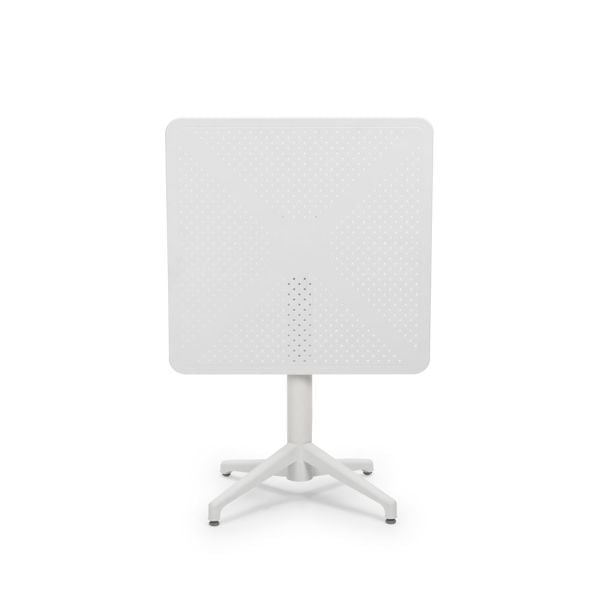 Beyaz 2 Kişilik Katlanabilir Bahçe Masa Sandalye Takımı 70x70 cm | Paslanmaz, Dayanıklı Dış Mekan Seti | Otel, Cafe, Balkon, Teras İçin