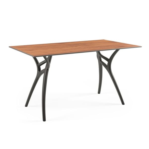 Novecento Ahşap Desenli Compact Bahçe Masa 80x140