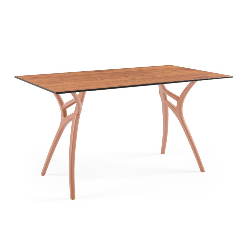 Terrakota Renk Ayak Novecento Ahşap Compact Masa