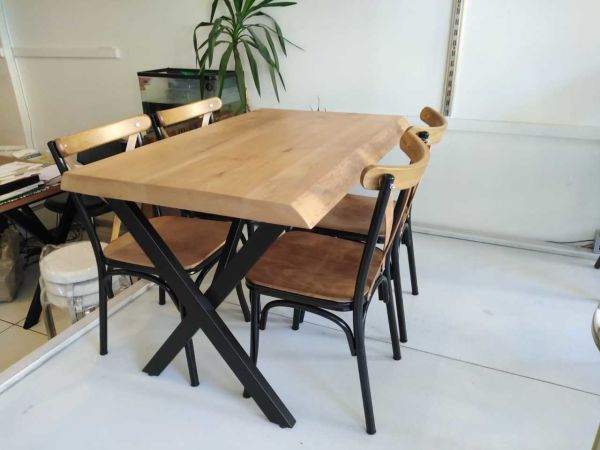 Kütük Masa ve Tonet Sandalye Takımı Mutfak Salon Cafe Restoran ve Otel İçin