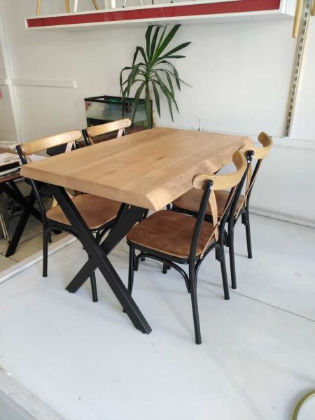 Kütük Masa ve Tonet Sandalye Takımı Mutfak Salon Cafe Restoran ve Otel İçin