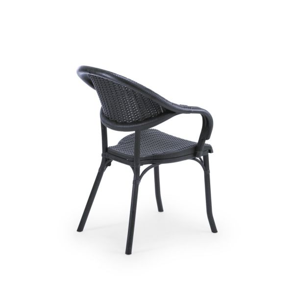 Antrasit Rattan Bahçe Masa Sandalye Takımları 6 Kişilik