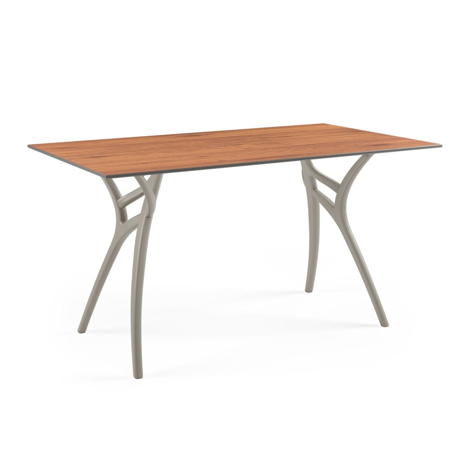 Novecento Ahşap Compact Vizon Ayak Bahçe Masası 80x140