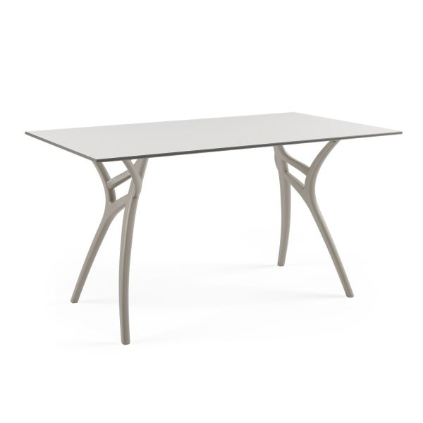 Beyaz Compact Vizon Ayak Bahçe Mutfak Masası 80x140