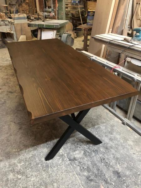 Kütük Masa Koyu Ceviz Rengi 180x80.cm
