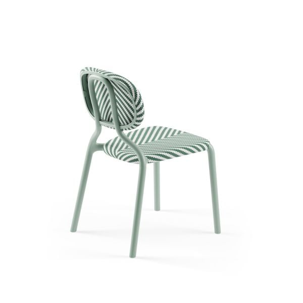 Bahçe Sandalyesi Nil Yeşili-Yeşil Beyaz Desenli Fileli