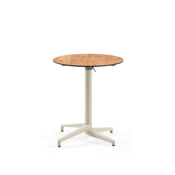 Dayanıklı Compact Novecento Katlanır Masa - 70 cm Yuvarlak, Paslanmaz, Dış Mekan Bahçe ve Cafe Masası
