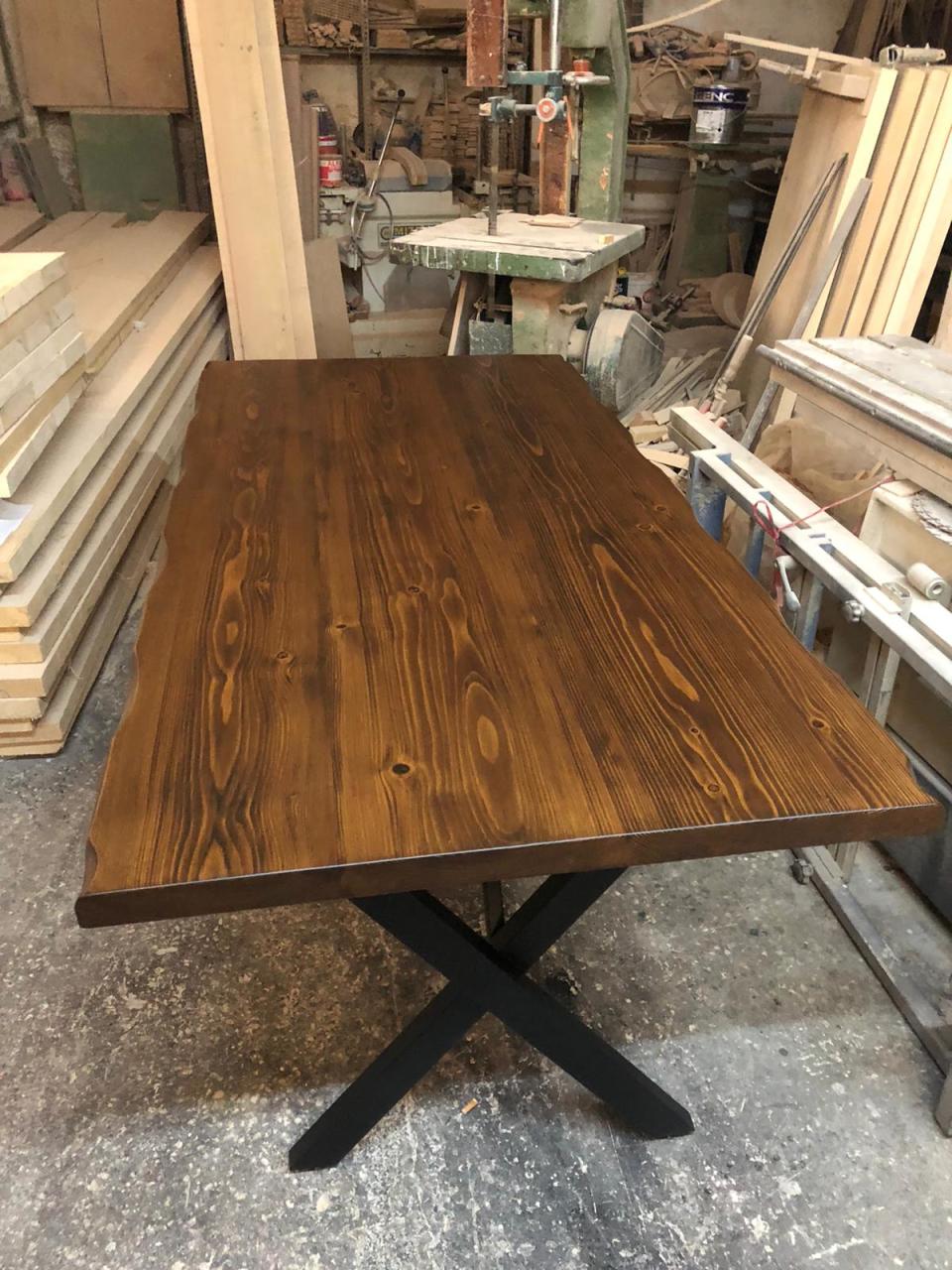Kütük Ağaç Yemek Odası Salon Kütük Masa 150x80.cm
