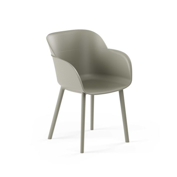 Çimento Grisi Çok Amaçlı Dış Mekan Bahçe Sandalyesi İç ve Dış Mekanlarda Şıklık ve Dayanıklılık