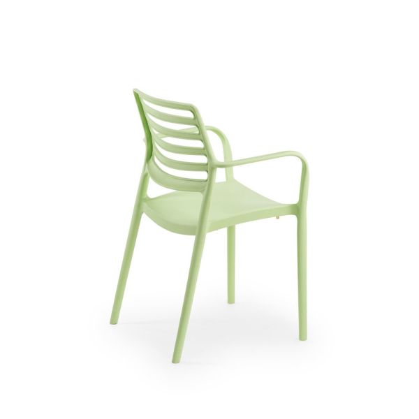 Bella açık yeşil kollu dış mekan bahçe sandalyesi