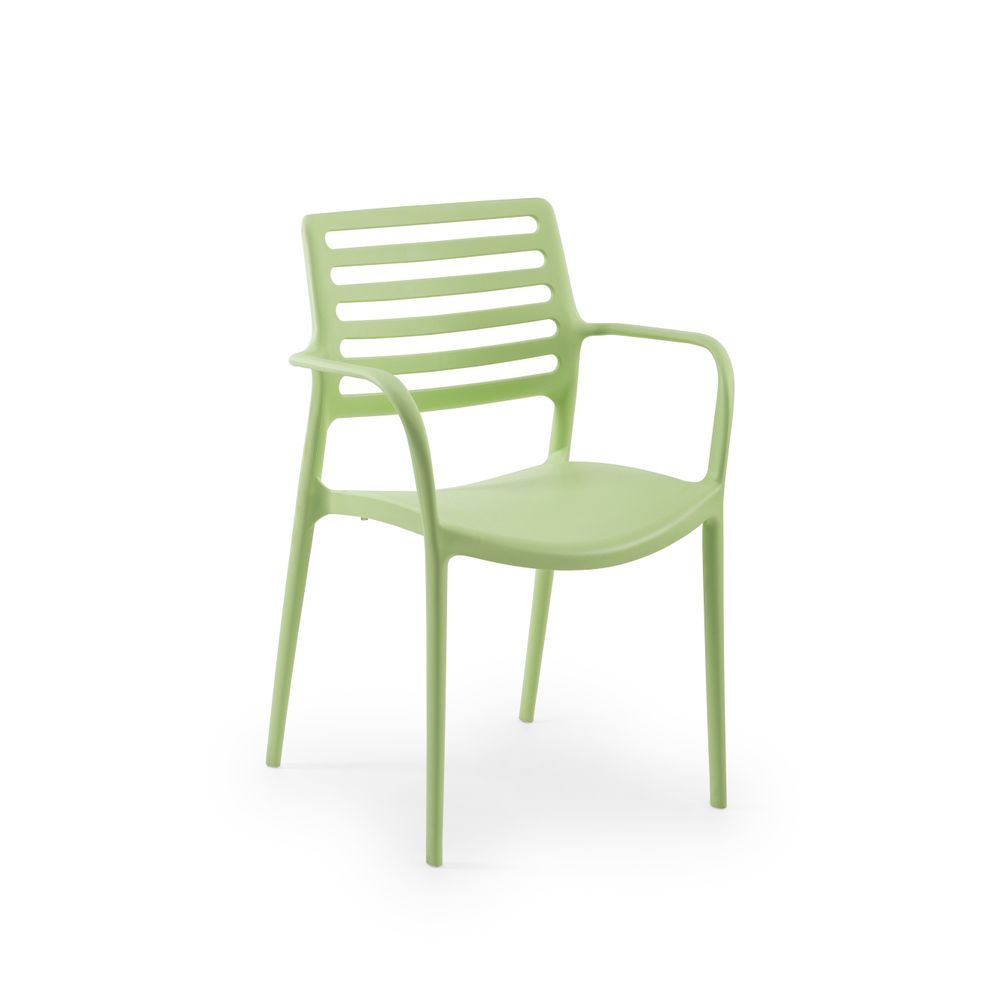 Bella açık yeşil kollu dış mekan bahçe sandalyesi