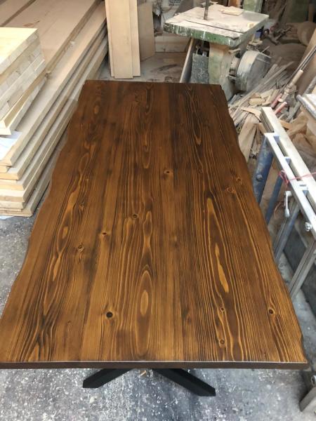 Ağaç Kütük Masa Modeli Ceviz Rengi 170x80.cm