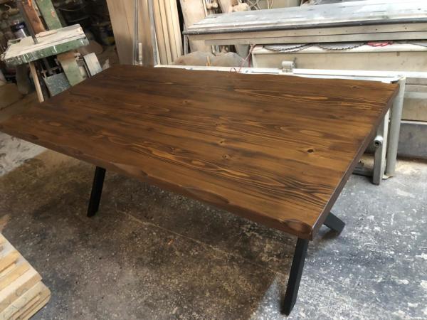 Ağaç Kütük Masa Modeli Ceviz Rengi 170x80.cm