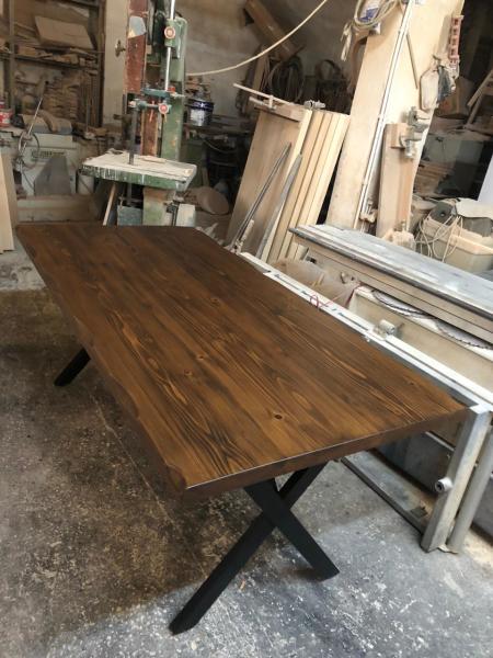 Ağaç Kütük Masa Modeli Ceviz Rengi 170x80.cm