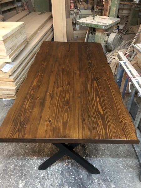 Ağaç Kütük Masa Modeli Ceviz Rengi 170x80.cm