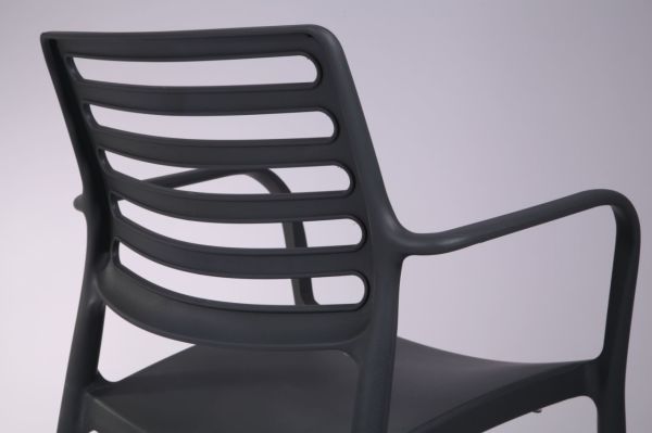 Bella kollu siyah bahçe sandalyesi