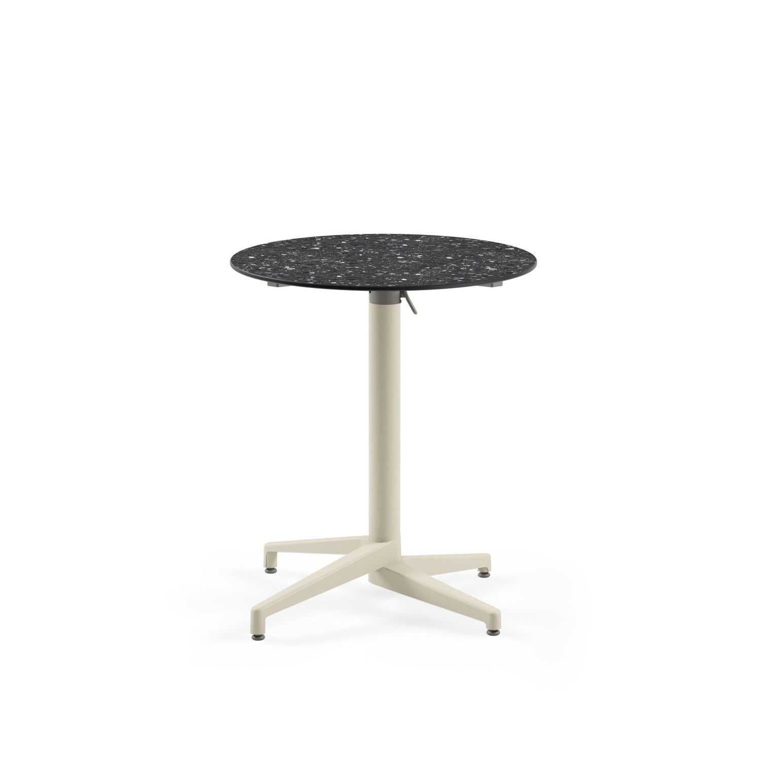 Paslanmaz Compact Katlanır Mutfak Masası - 70 cm Terrazzo Mermer Desenli, Dış Mekan Bahçe ve İç Mekan Kullanımı, Dayanıklı ve Şık Katlanabilir Masa