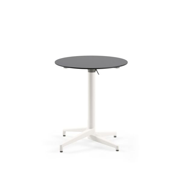 Paslanmaz Compact Katlanır Balkon Masası - Antrasit Gri, 70 cm Yuvarlak, Bahçe, Cafe, Otel Kullanımına Uygun