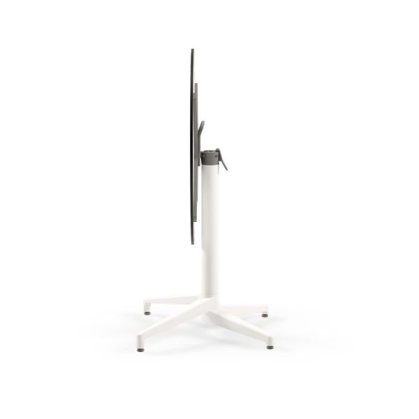 Paslanmaz Compact Katlanır Yuvarlak Bahçe Masası – 70 cm Terrazzo Desen – Cafe, Restoran, Balkon ve Dış Mekan Kullanımı için Dayanıklı Masa