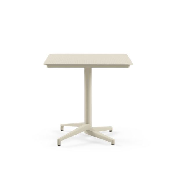 Bej 4 Kişilik Katlanır Bahçe Masa Sandalye Seti 80x80.cm