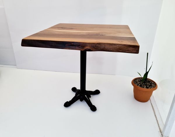 Doğal Ağaç Ceviz Kütük Restaurant Masası 80x80.cm
