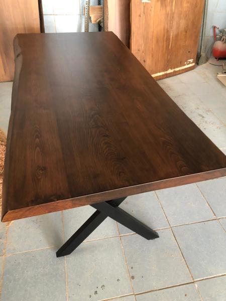Kütük Ahşap Yemek Masası 80x160
