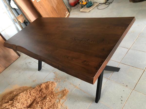 Kütük Ahşap Salon Yemek Masası 80x180