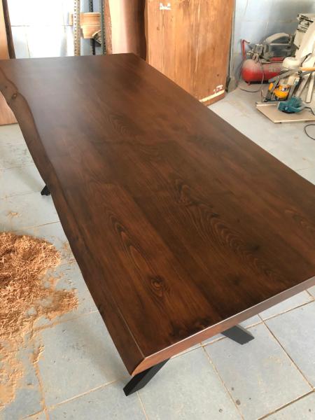 Kütük Ahşap Salon Yemek Masası 80x180