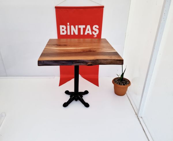 Metal Döküm Aslan Ayak Gerçek Doğal Ceviz Ağacı Kütük Masa 70x70.cm Fiyatı