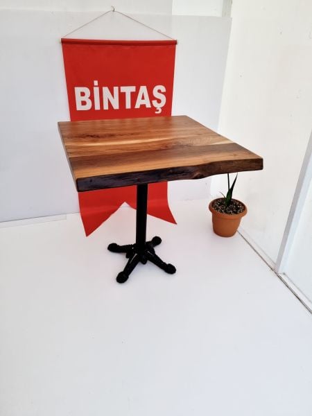 Metal Döküm Aslan Ayak Gerçek Doğal Ceviz Ağacı Kütük Masa 70x70.cm Fiyatı